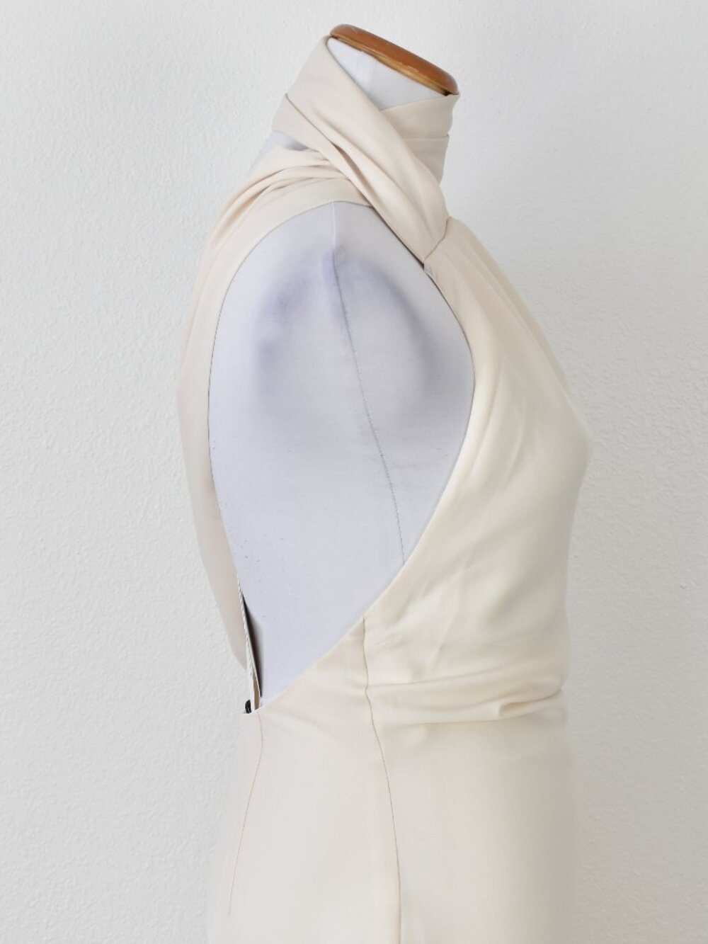 Misha Vivica Midi Dress One Shoulder Ivory NEW - S - Picture 7 of 11